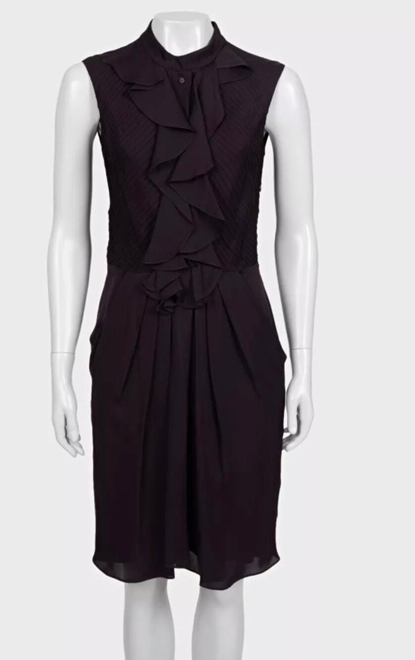 Celine Purple Silk Dress Sz.38